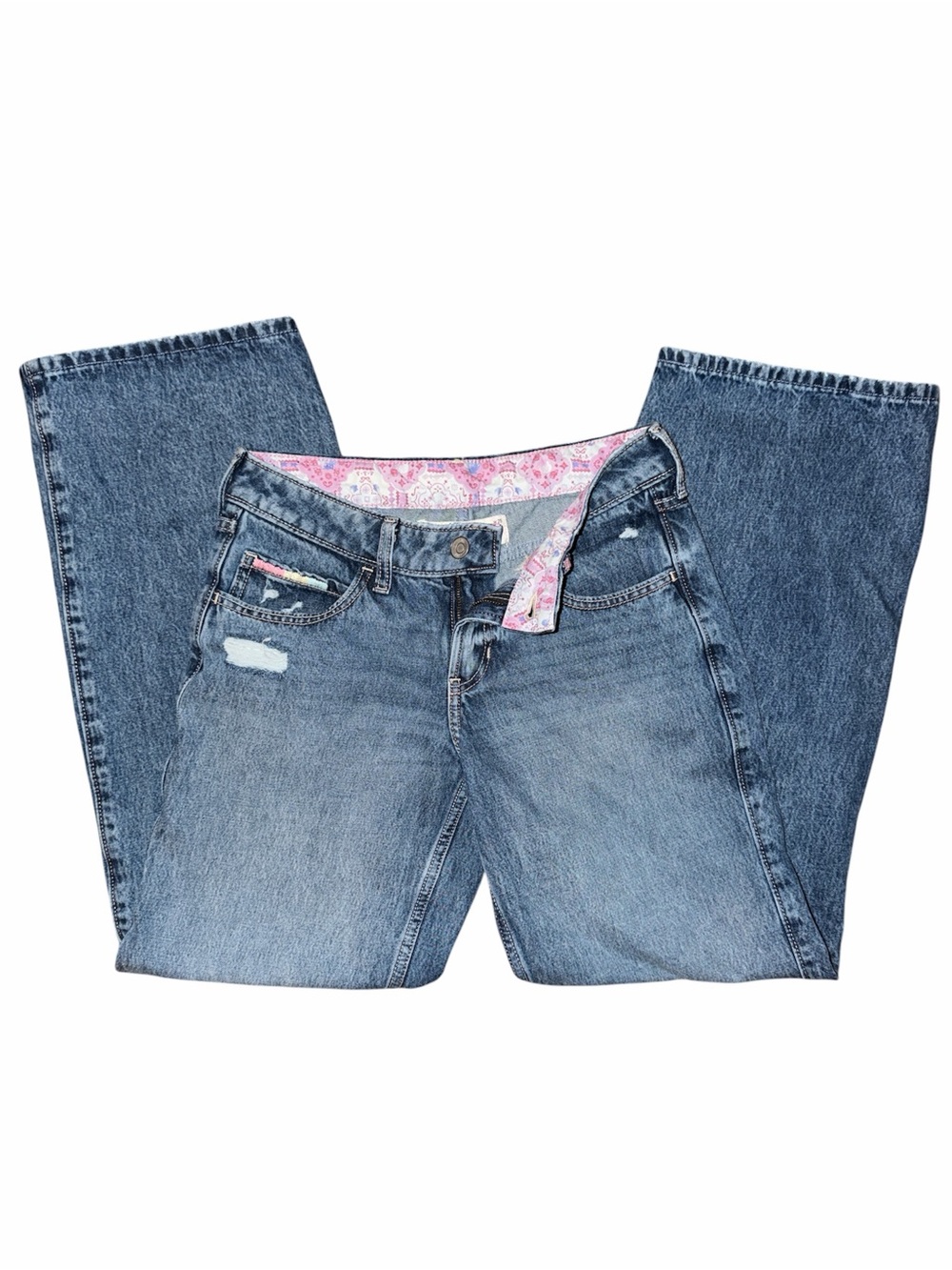 Hollister Light Blue Low rise Straight-Leg Jeans